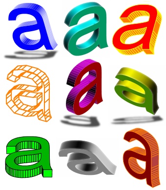 3d text logo
