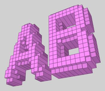 cool 3d block letters