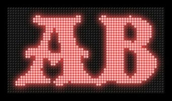 led light font